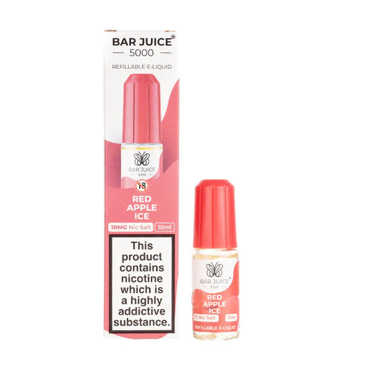 Bar Juice 5000 Red Apple Ice Nic Salt E-Liquid Cards